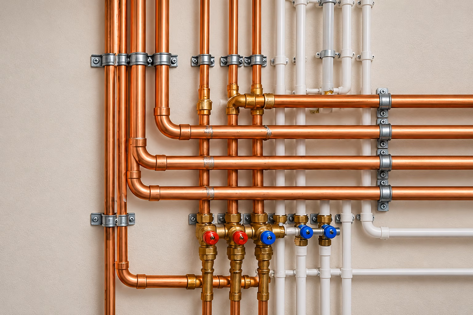 Copper pipework